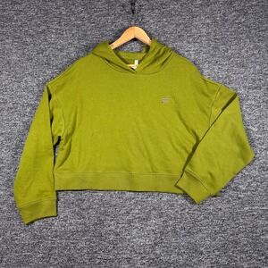 Fabletics Womens XL Cropped Hoodie Olive Green Sweatshirt